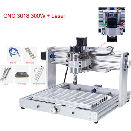 CNC 3018 Pro MAX Engraving Machine 300W Spindle 5W 10W 15W Laser PCB Milling Machine ER11 DIY CNC Wood Router Cutting Machine