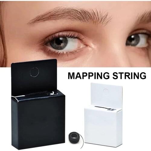 Microblading Mapping String Pre-Inked Eyebrow Marker Thread Tattoo Brows Point 10m Pre Inked Tattoo String for Mapping