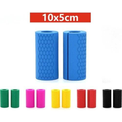 Wholesale 10*5cm Eco-friendly silicone barbell hand grip dumbbell grip Fitness equipment accessories