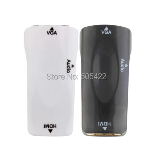 DHL OR FEDEX shipping HDMI female to VGA Converter Adapter 1080P With Audio Cable For PS3 PC TV For Xbox 360 200pcs/lot