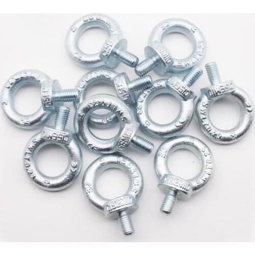 Steel eye bolt hanging DIN M6 M8 M10 M12 M14 M16 M18 M20 M22 metric eye screw coarse pitch steel eyebolt Lifting weight loading