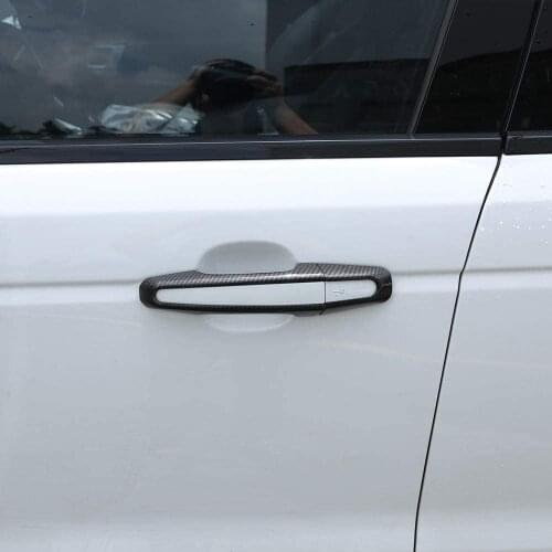 Carbon Fiber Exterior Car Door Handle Decoration Cover Trim 8pcs For Jaguar XE/XF/F-Pace For Land Rover Range Rover Sport