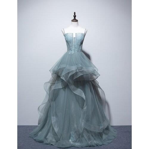 Party Dress 2021 Formal Evening Dresses Boat Neck Court Train A-line Prom Dresss Classic Lace Robe De Soiree Customize