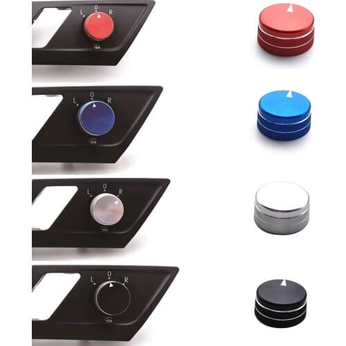 Aluminum Alloy Internal Decoration For VW Volkswagen Golf mk7 Polo 2015-2019 Rearview Mirror Adjustment Knob Button Cover Trim