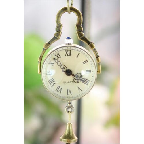 New bronze glass bell pocket watch necklace women Men'watches 38 mm free shipping