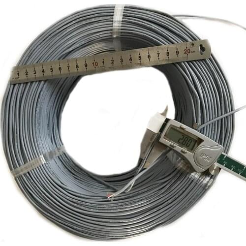 UL2547 2 CORE Shielded Cable 2 core 28AWG Shielding Signal Wire OD 2.8mm Grey Audio Cable USB Date Wire 50 meters Free Shipping