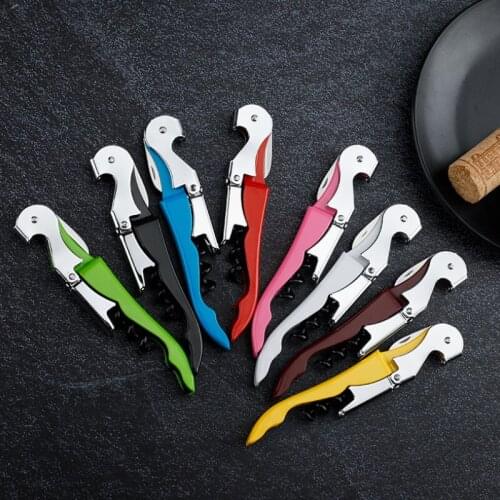 8 Colors Stainless Steel Cork Screw Corkscrew Multifunction Wine Cap Opener Beer Cap Bottle Opener Kitchen Bar Tools Accessories
