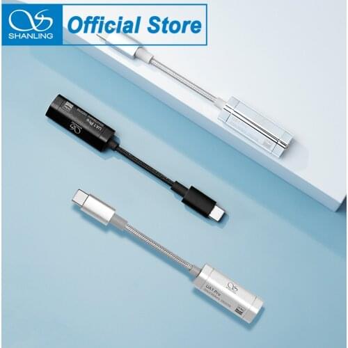 SHANLING UA1 PRO ES9219C USB DAC AMP Adapters Type C to 3.5mm Audio Cable Headphone Amplifier PCM384 DSD256 80mW Output Power
