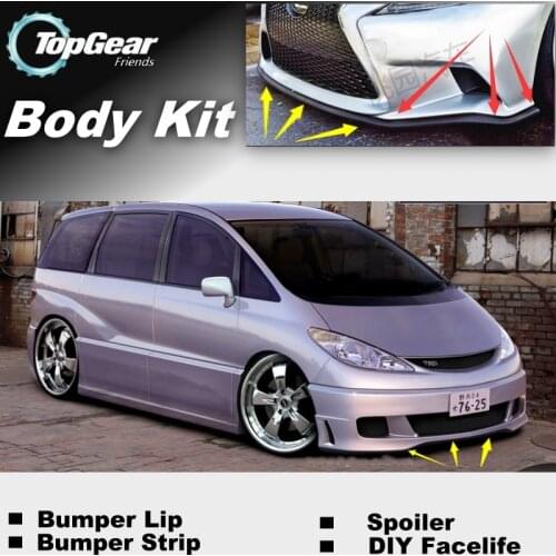 For TOYOTA Previa XR Canarado Estima Tarago Bumper Lip / Front Spoiler Deflector For Car Tuning / TOPGEAR Body Kit / Strip Skirt