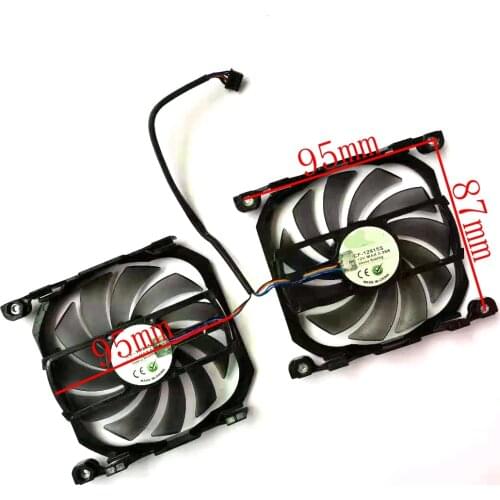 CF-12915S P104-100 cooling fan 2pcs/lot 95x87mm For INNO3D GeForce GTX 1060 1070 1070Ti 1080 1080Ti Graphics Card Fan