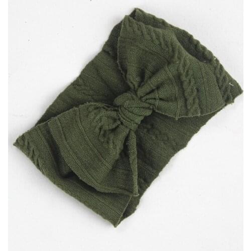 Baby Bowknot Headband Knitted nylon Children Girls elastic hair bands Turban for girl Headbands Summer bandeau bebe