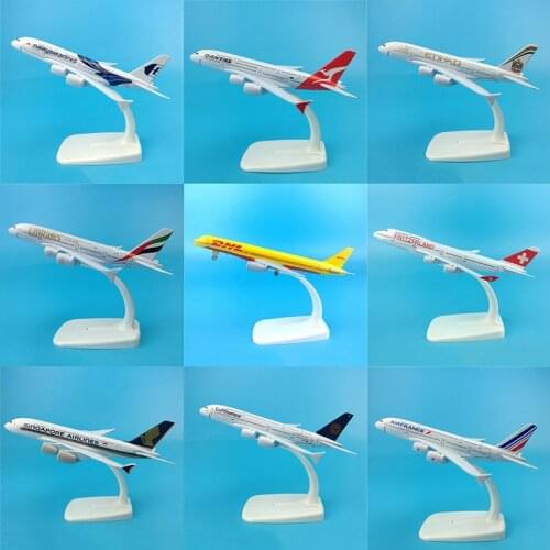 16CM 1:400 Scale classic Airplane Toy A320 A340 A380 B777 B747 Plane Model with base Alloy Plane Collectible Display