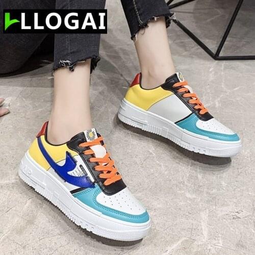 Summer Platform Korean Xue Sheng Red Little Daisy Sports Shoes White Shoes Woman Shoes Lace-up Sneakers Women Vulcanized Shoes