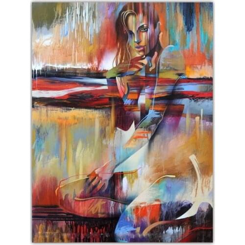 DONGMEI OILPAINTING Hand painted oil painting Home decor high quality Abstract art painting pictures gift DM1903261