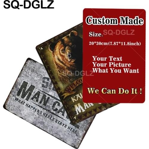 [SQ-DGLZ] Custom Plaque Metal Vintage Pub Bar Metal Sign Sheet Metal Shield Tin Sign Home Decor Painting Art Poster