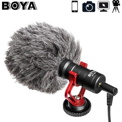 BOYA BY-MM1 Video Record Micro Compact VS Rode VideoMicro On-Camera Recording Mic for iPhone X 8 7 Huawei Nikon Canon DSLR