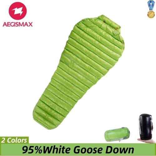 AEGISMAX MINI Goose Down 800FP Uniform Filling Mummy Ultralight Sleeping Bag Without Cap Portable