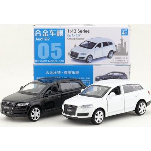 Box gift model,High simulation 1:43 alloy pull back AUDI Q7 suv model cars,Original packaging,selling toys,free shipping