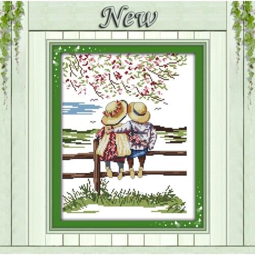 Enjoy scenery,counted printed on canvas DMC 11CT 14CT Cross Stitch kit,needlework embroidering for Set,kids childhood Home Decor