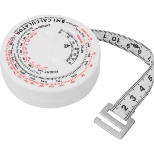 NICEYARD 150cm BMI Body Mass Index for Diet Weight Loss Tape Measures Tools Retractable Tape Measure Calculator Measuring Tool
