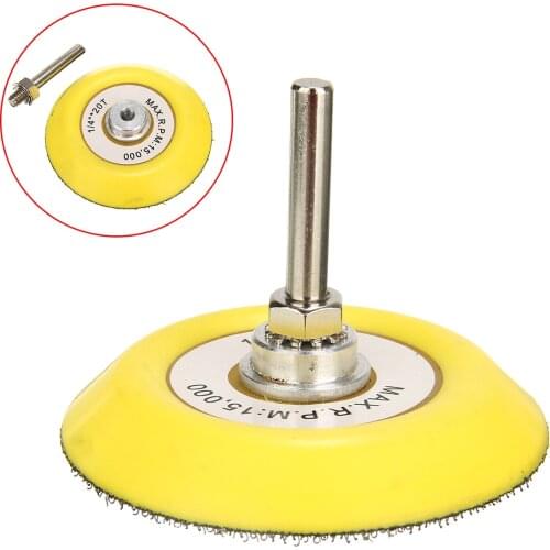 New Sanding Backing Pad Hook & Loop 3 inch Polishing Pad with 6mm Thread Shank Rod / Spindle for Electric Drill Accessories