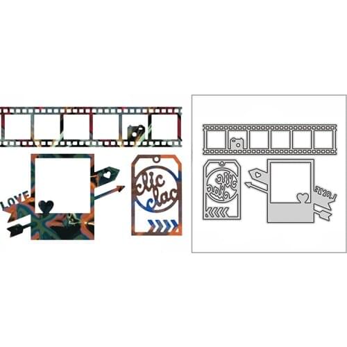 New Film Love Heart Tag Craft Embossing Mold 2021 Metal Cutting Dies for DIY Decorative Scrapbooking Album Card Making No Stamps