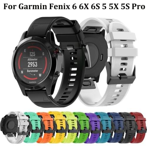 New For Garmin fenix6 6s 6X pro Smart Watch Strap Silicone Band For Garmin Fenix 5X 5 5S Forerunner 935/945 Quick Release Strap