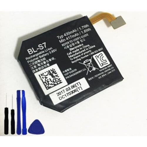 Original 3.85V 430mAh Battery for LG Watch Sport W281 W280 W280A (AT&T) Smartwatch BL-S7+tool