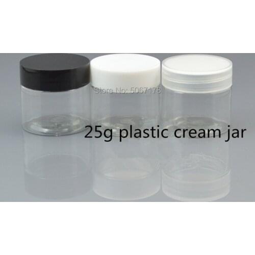 30pcs 25g Empty Plastic Nail Art Cosmetic Containers Jar Mini Sample Cream Pot Nail Gel Powder Box Makeup Tool