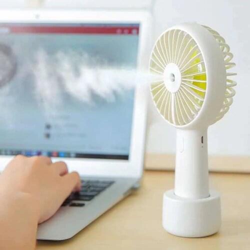 RUINUOKAI 1200mah Mini Water Mist Fan USB Rechargeable Handheld Portable Air Conditioning Humidfiying Spray Fans Outdoor Office