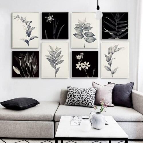 Modern Flower Branches Canvas Painting Wall Art And Still Life Painting Bedroom Living Room Home Wall Four Sides Decoration