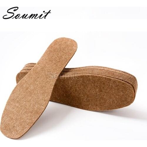 Unisex Thermal Insoles for Winter Thicken Soft Breathable Sport Shoes Pads Wool Felt Insert Cushion Foot Keep Warm Heated Insole