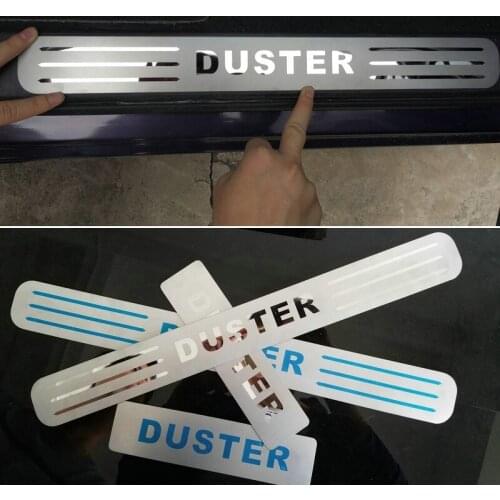 For Renault Duster Dacia 2012 2013 2014-2018 2019 Ultra-thin Door Sill Scuff Plate Protector Trims Welcome Pedal Car Accessories