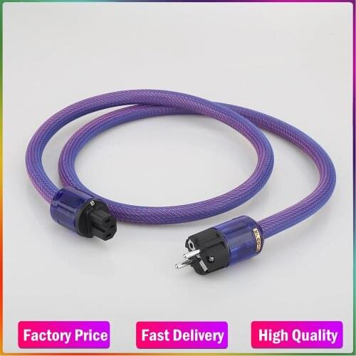 High Quality HI-End 6N Copper Audio Grade USA/Schuko Power Cable With P037 /P037E EU Power Plug Cable HIFI