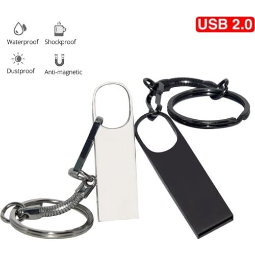 USB Flash Drive High Speed Metal USB flash Pen Drive 4GB 8GB 16GB Pendrive 32GB 64GB USB 2.0 Memory Disk USB Stick Custom logo