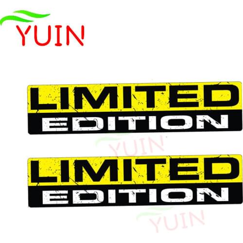 2 X 15*3cm LIMITED EDITION Funny Car Sticker Decals Personalized PVC Body Decoration Motorcycle Auto Parts Waterproof Decal