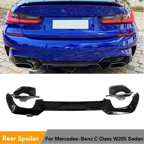 Rear Bumper Diffuser Lip for BMW 3 Series G20 G21 Sport M320i M330i 2019 - 2021 Carbon Fiber Car Rear Bumper Diffuser Spoiler