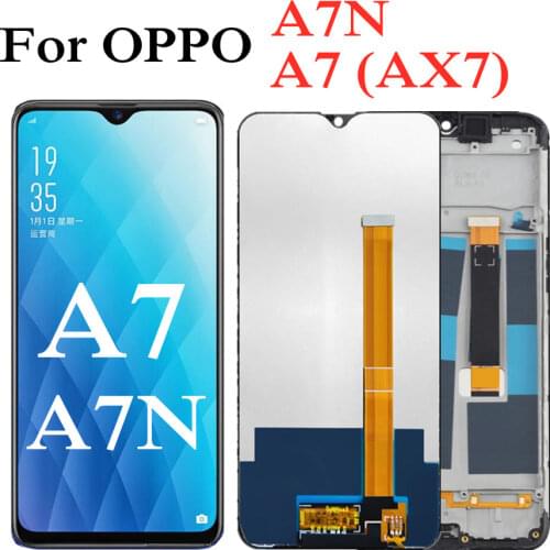 6.2" LCD For OPPO A7 AX7 PBFM00 LCD Display Touch Screen Digitizer Sensor Assembly Replacement For Oppo A7N AX7N LCD