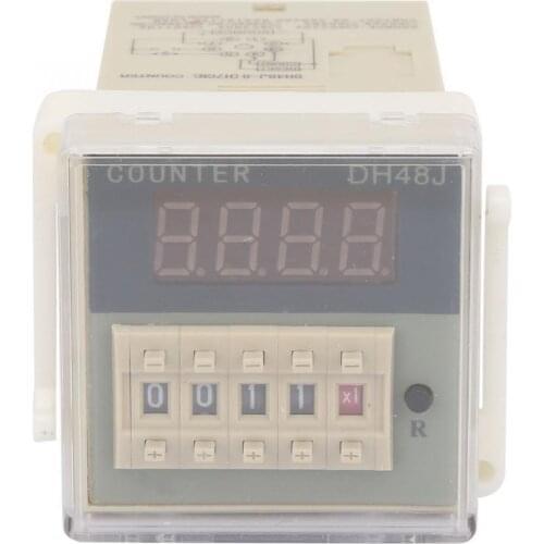 LCD Counter Relay O111ROM DH48J-8 LCD Digital Electronic Counter 8 Pins Delay Time Relay 0-999900