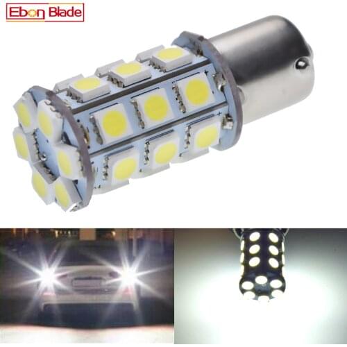 1Pcs 6V 6 Volt 1156 BA15S LED Bulb 27 SMD 5050 P21W Backup Reverse Lamp DRL Turn Signal Light For Classic Car Motorbike 6000K