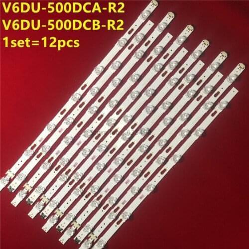 12Pcs LED strip S_KU6K_50_FL30_L7 S_KU6K_50_FL30_R6 LM41-00253A LM41-00254A for UN50MU6070 UN50MU6100 UN50MU6103 CY-GK050HGNV1V
