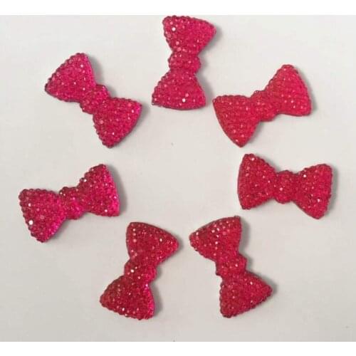 40pcs 3D Resin Flat Back Bow Tie Rhinestone For resin Nail Art Tips Cell Phone DIY Decorations 11*20mm -B643