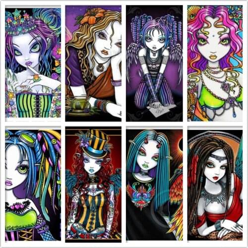 5D DIY diamond painting cartoon girl, full square/round embroidery for sale fairy fairy tale picture rhinestone diamond mosaic