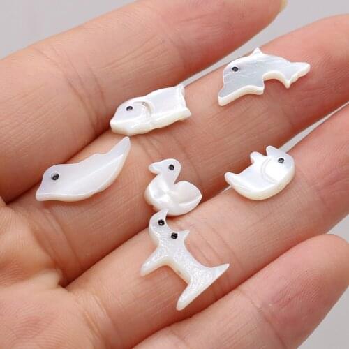 5Pcs Natural Mother Of Pearl Shell Beads Animal Shape Loose Bead for Jewelry Making Exquisite Necklace Earrings Accessories