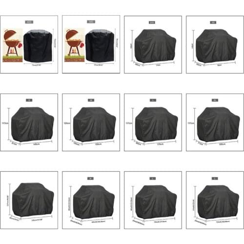 BBQ Cover Outdoor Dust Waterproof Weber Heavy Duty Grill Cover Rain Protective Outdoor Barbecue Cover Round Bb