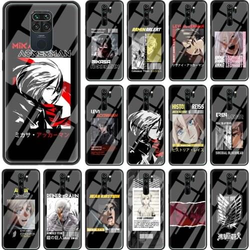 Attack On Titan Levi Ackerman Phone Case for Xiaomi Redmi Note 9S 8 8T 9 K30 Pro K20 7 8A 9A 9C 9i Tempered Glass Back Cover