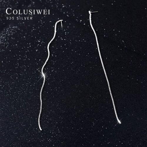 Colusiwei Hight Quality 925 Sterling Silver Twinkling Gypsophila Long Chain Drop Dangle Earrings for Women Fashion Fine Jewelry