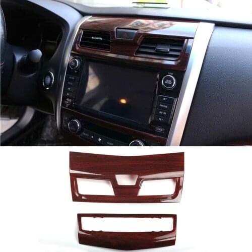 2Pcs Car Dashboard Central Console Frame Trim Car Accessories For Nissan Altima 2013 2014 2015 2016 2017 2018 ABS Car Moldings