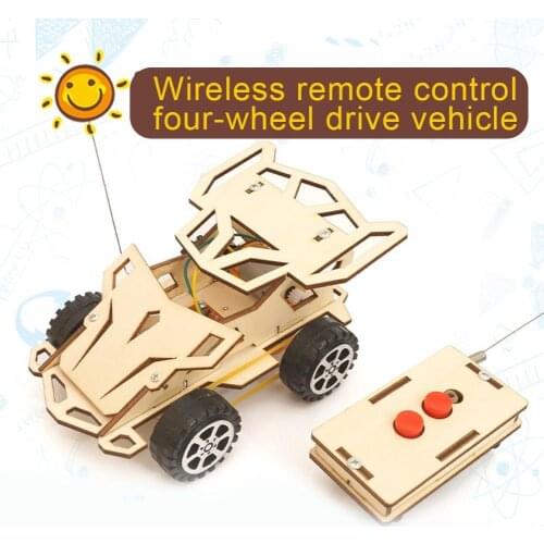 Kids DIY Wireless RC Racing Car Model Scientific Experiment Kit Educational Toys Children Handmade Assembled Toy Cars Kid Gifts