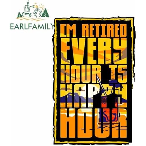 EARLFAMILY 13cm x 8.6cm for Im Retire Every Hour RV Decal Windows Bumper Motorcycle Car Stickers Personality Cartoon Car Styling